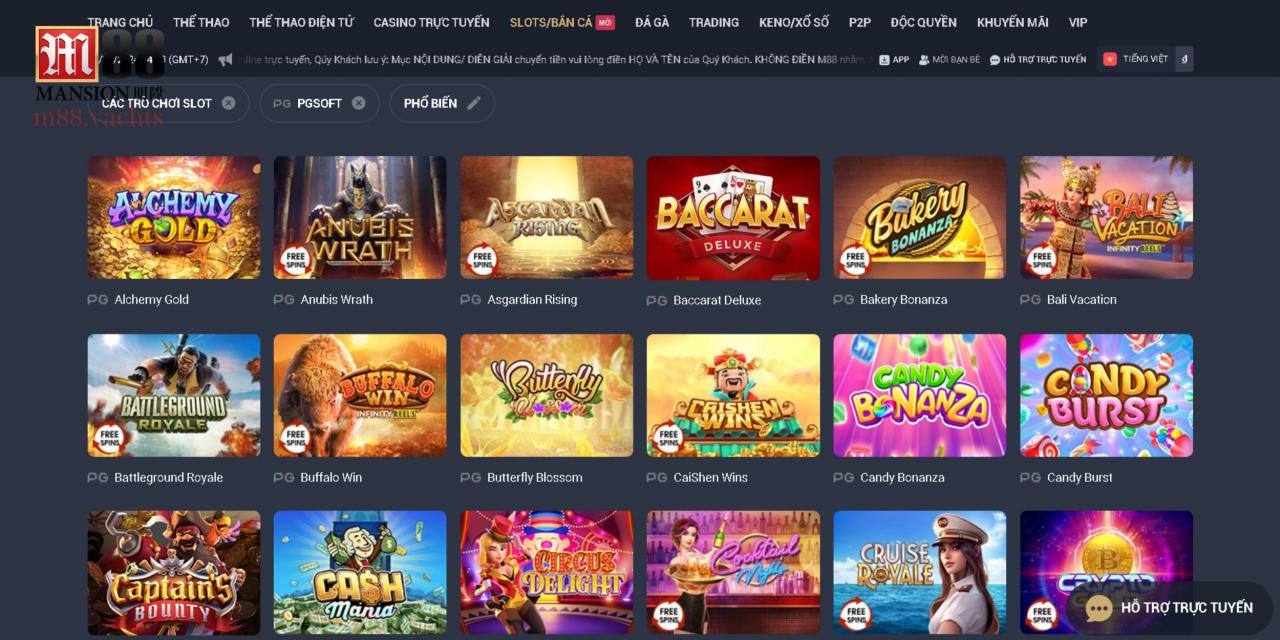 Tổng quan nhà cung cấp game quay hũ PG Slots