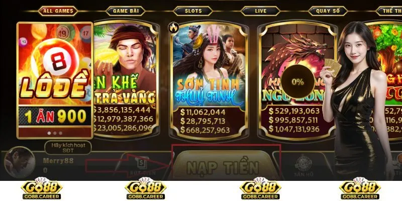 Nạp Tiền Go88 Nhanh Chóng, An Toàn, Nhận Thưởng Cực Hấp Dẫn 1 Hình thức nạp tiền Go88 cho bet thủ phổ biến nhất