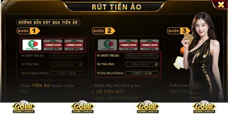 Rút Tiền Go88 Siêu Tốc, Không Lo Chậm Trễ Hay Rắc Rối 1 Tổng hợp các cách rút tiền Go88 đơn giản